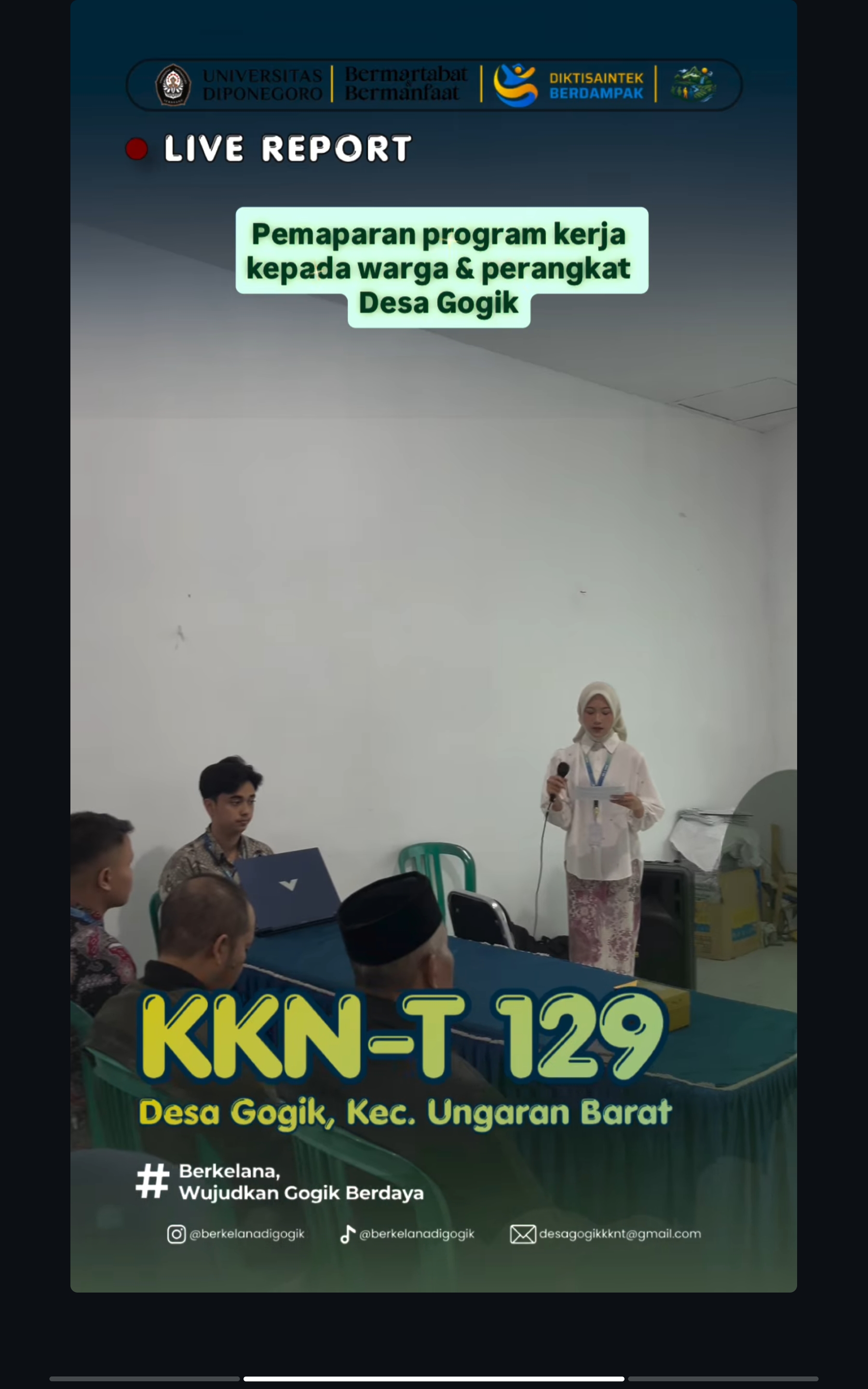 Pemaparan seluruh program kerja anggota KKN terhadap masyarakat dan perangkat desa