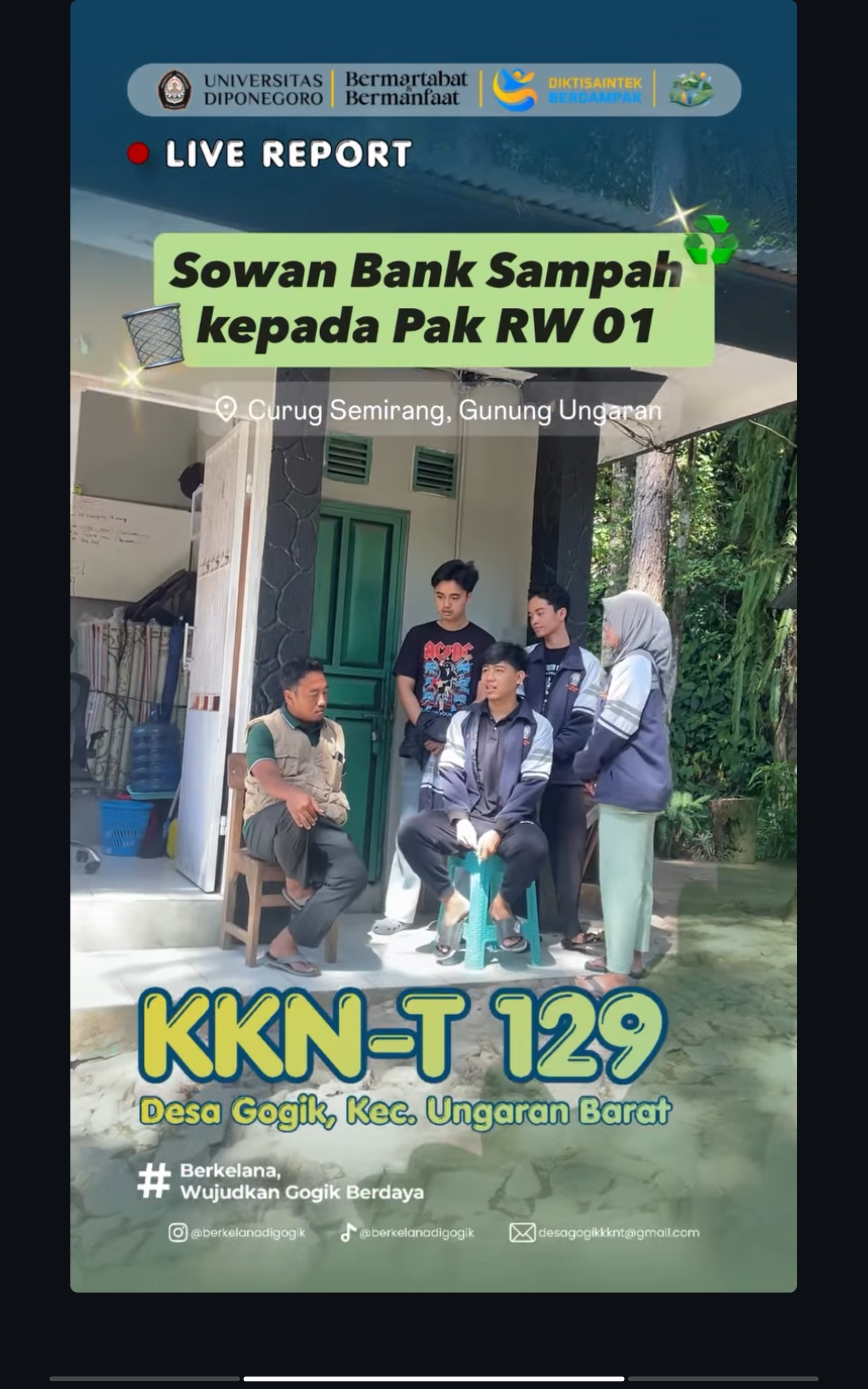 Diskusi dengan pak RW mengenai teknis dan lokasi dari penempatan program Multidisiplin 1 dan 2