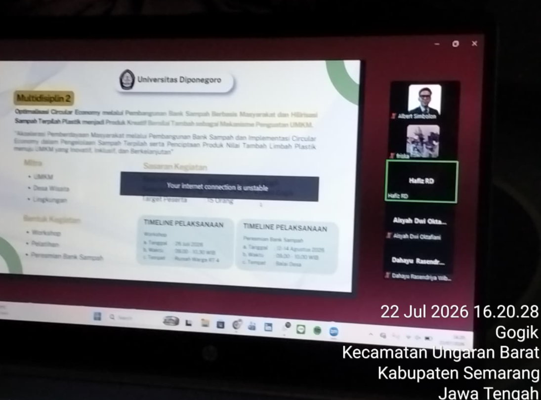 Melakukan asistensi bersama dpl berkaitan dengan program kerja multidisiplin 1 dan 2