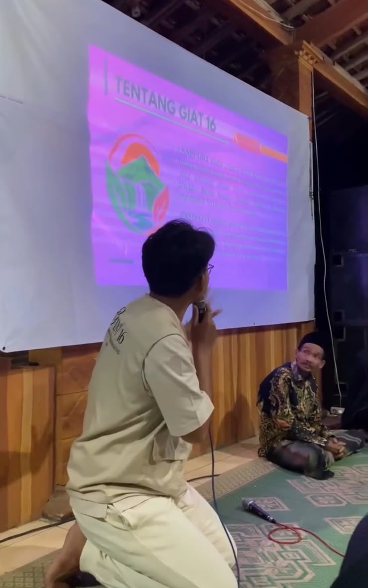 Sosialisasi Program Kerja UNNES GIAT 16 Desa Gogik Bersama Pemerintah Desa dan Tokoh Masyarakat Dusun Gintungan