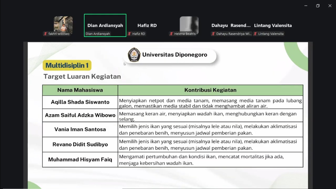 ASISTENSI PROGRAM KERJA MULTIDISIPLIN DNA SOSMAS BERSAMA DPL