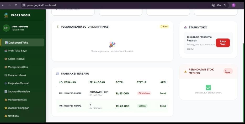 Penyusunan Luaran Akademis, Digitalisasi Data Pasar Gogik, Finalisasi Instrumen Aspirasi Desa, dan Perancangan Buku Profil UMKM