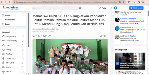 Evaluasi Desain Kemasan UMKM, Produksi Media Visual, dan Finalisasi Publikasi Digital Kompasiana