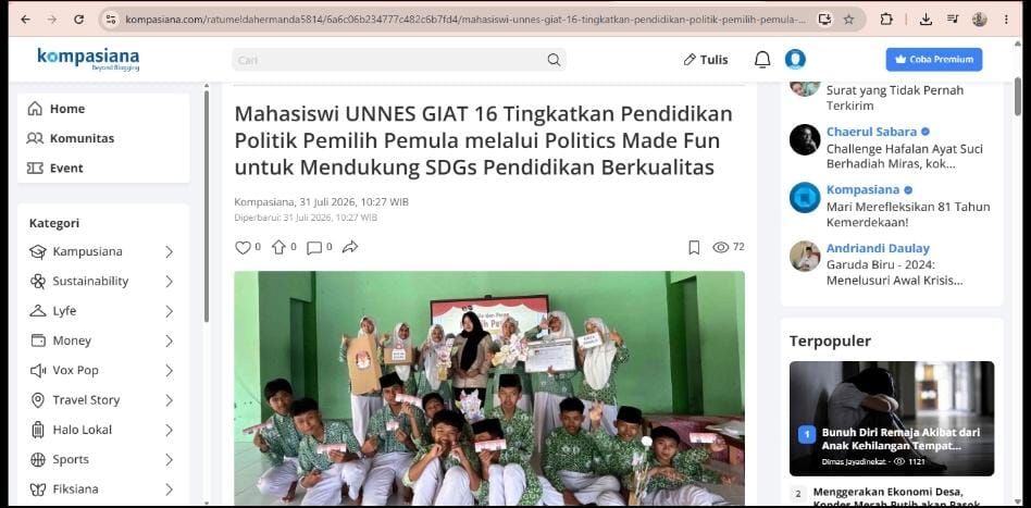 Evaluasi Desain Kemasan UMKM, Produksi Media Visual, dan Finalisasi Publikasi Digital Kompasiana