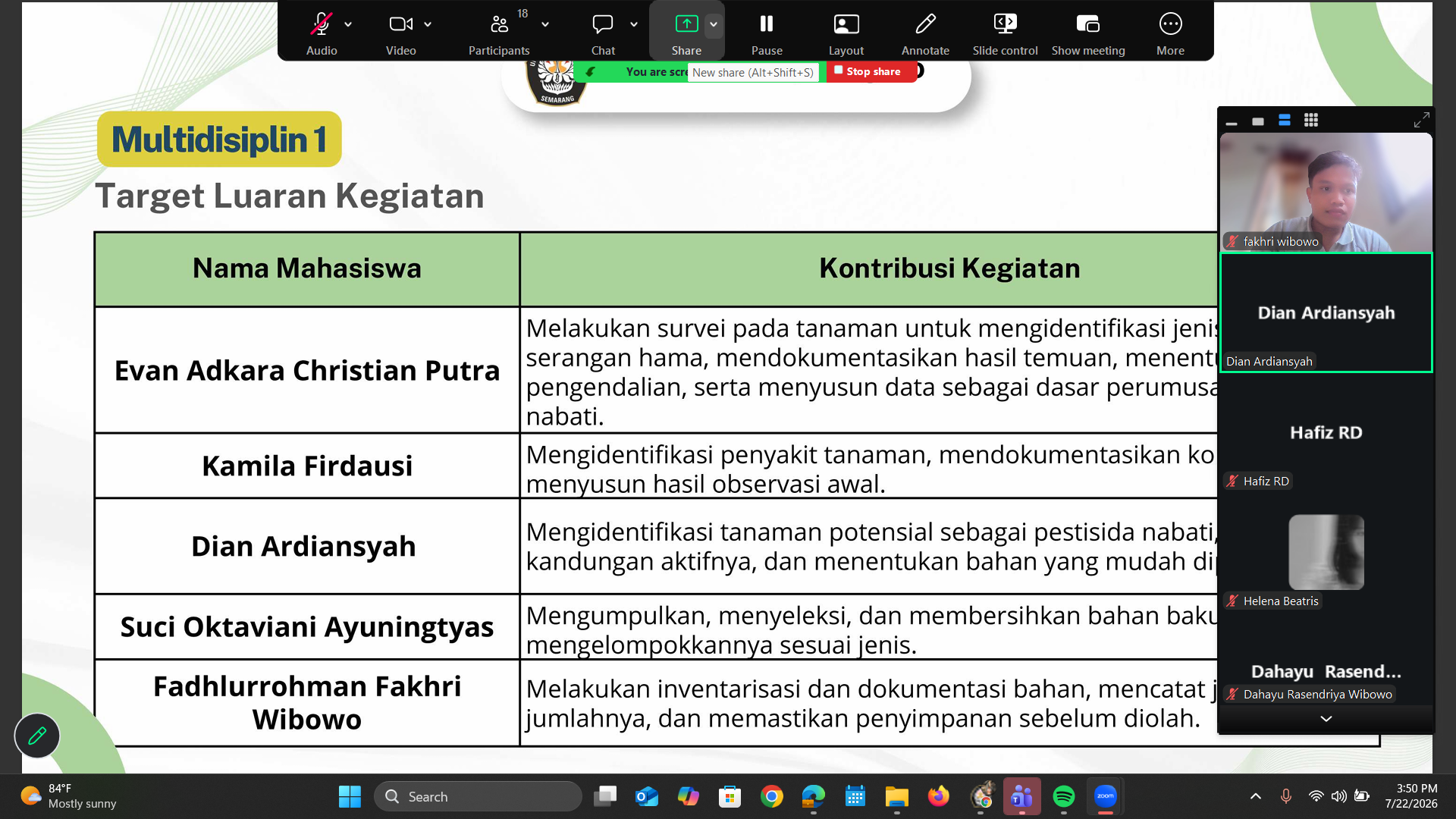 Asistensi dan finalisasi program kerja bersama DPL