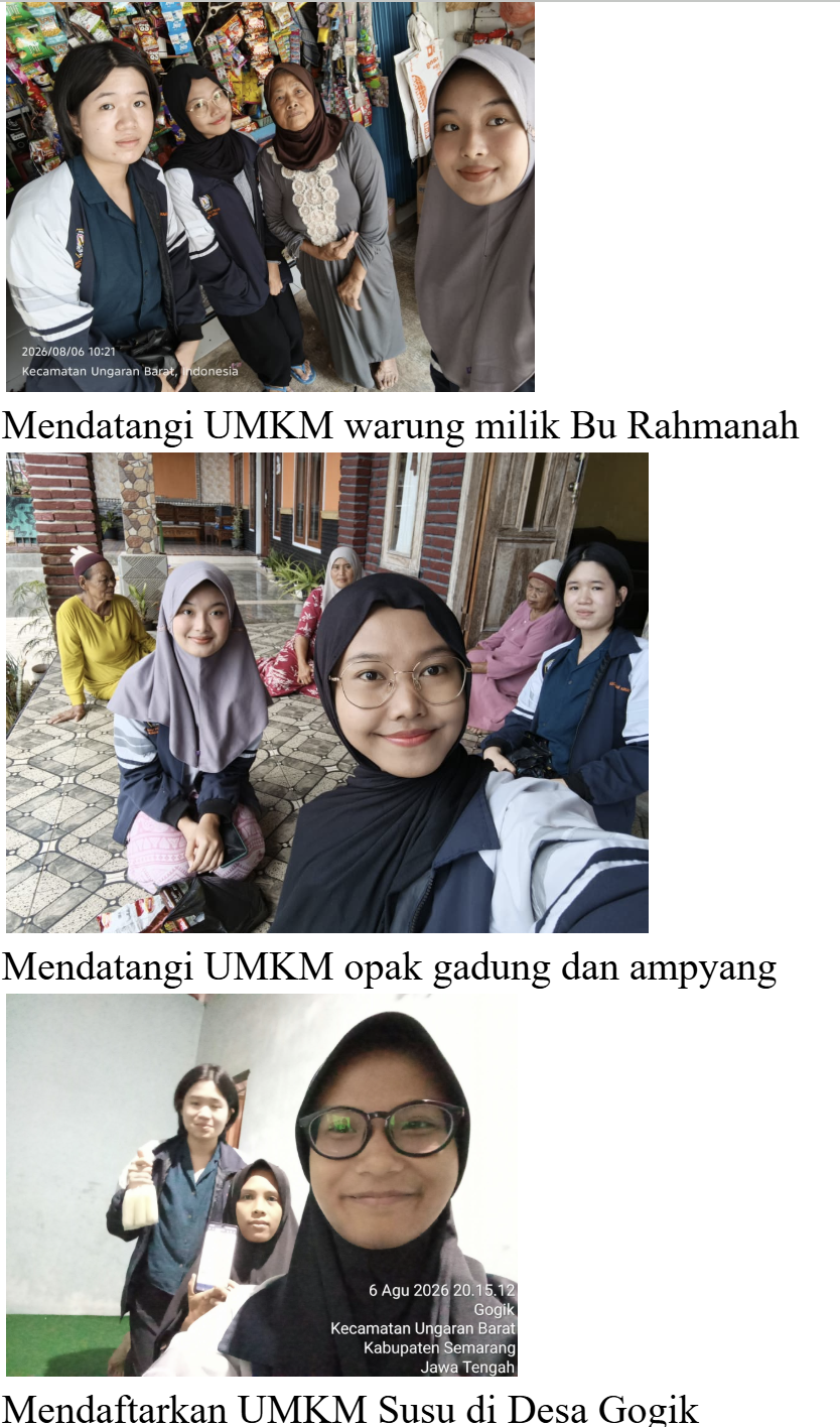 Mendaftarkan UMKM untuk keperluan website Desa Gogik