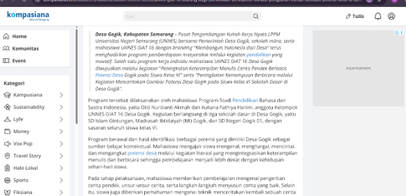 Digitalisasi Visual UMKM, Perumusan Publikasi Kompasiana, dan Sinergi Dokumentasi Kepemudaan Karang Taruna