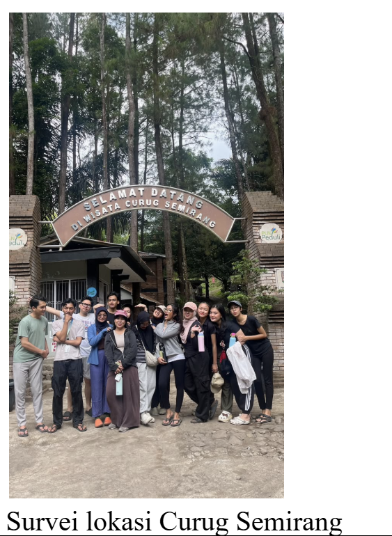 Survei lokasi di Curug Semirang