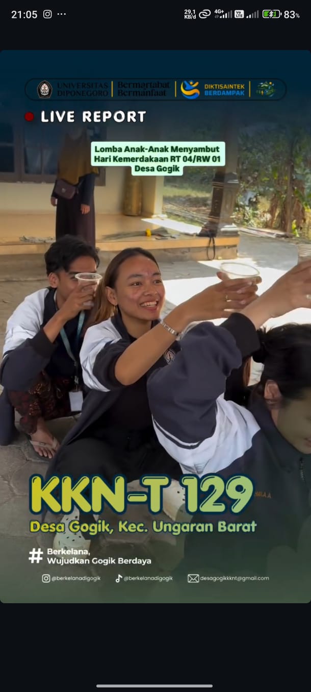 Lomba Anak Anak Menyambut Hari Kemerdekaan RT 04/ RW 01 Desa Gogik