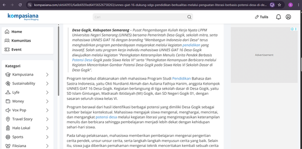 Digitalisasi Visual UMKM, Perumusan Publikasi Kompasiana, dan Sinergi Dokumentasi Kepemudaan Karang Taruna