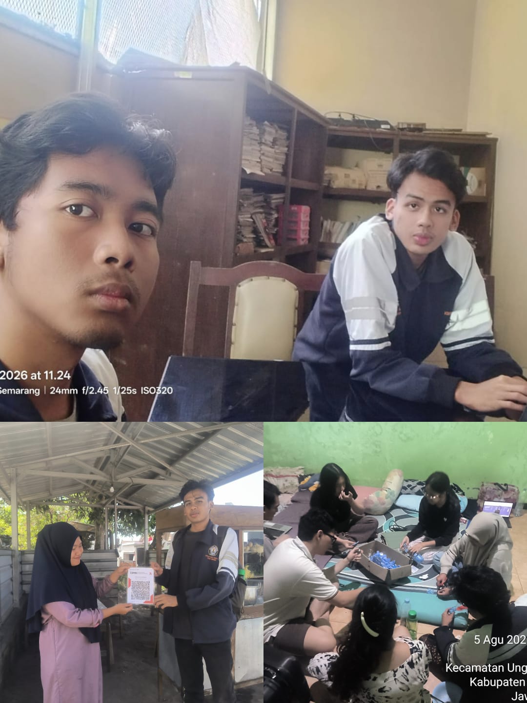 Piket Balai Desa dan Pembuatan qris usaha mie ayam bakso di  rt  07
