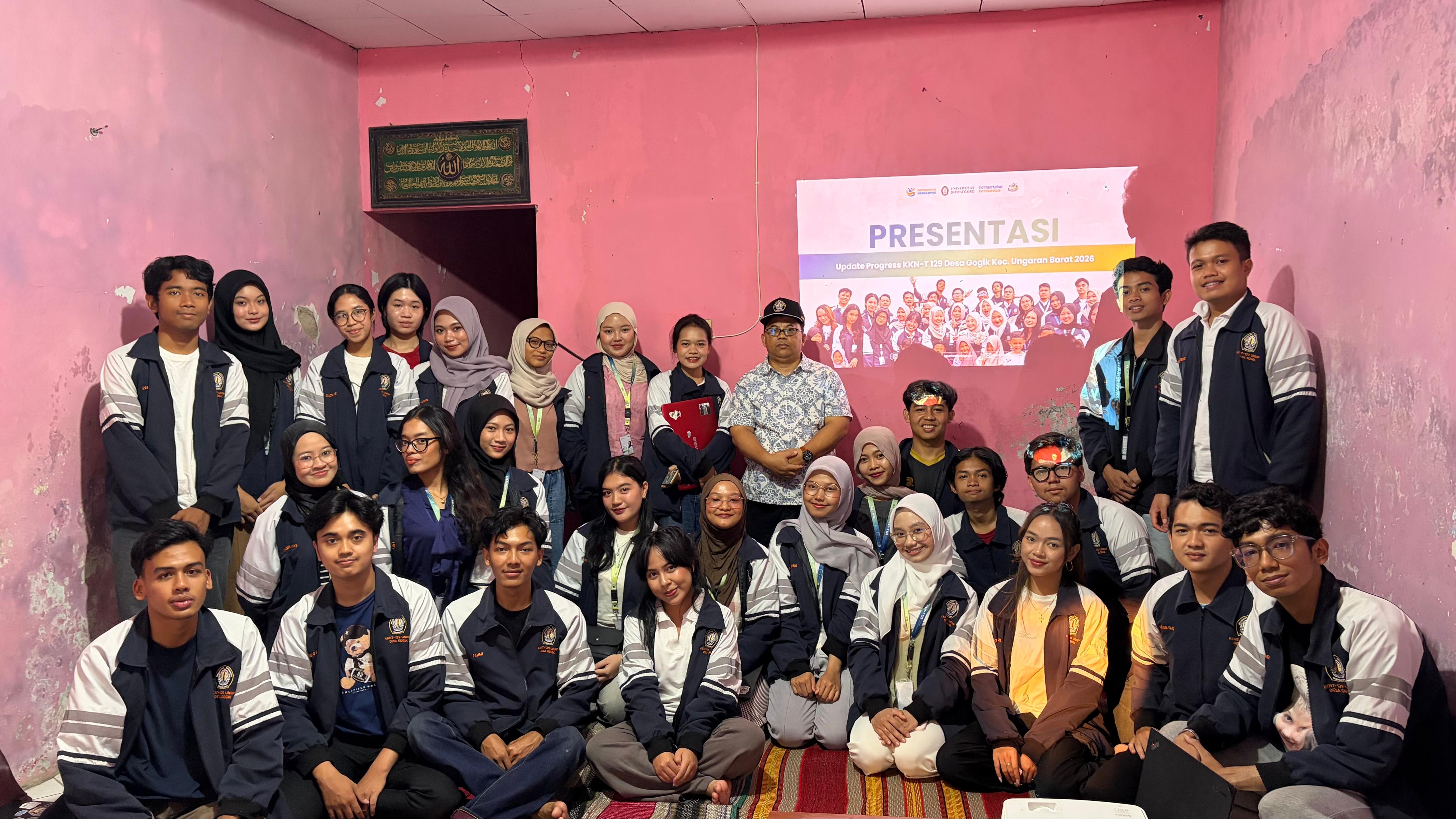 Pemaparan progres program kerja sosmas dan multidisiplin kepada DPL Bapak Apip, S.E., M.Si.