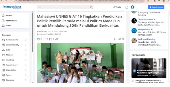 Evaluasi Desain Kemasan UMKM, Produksi Media Visual, dan Finalisasi Publikasi Digital Kompasiana
